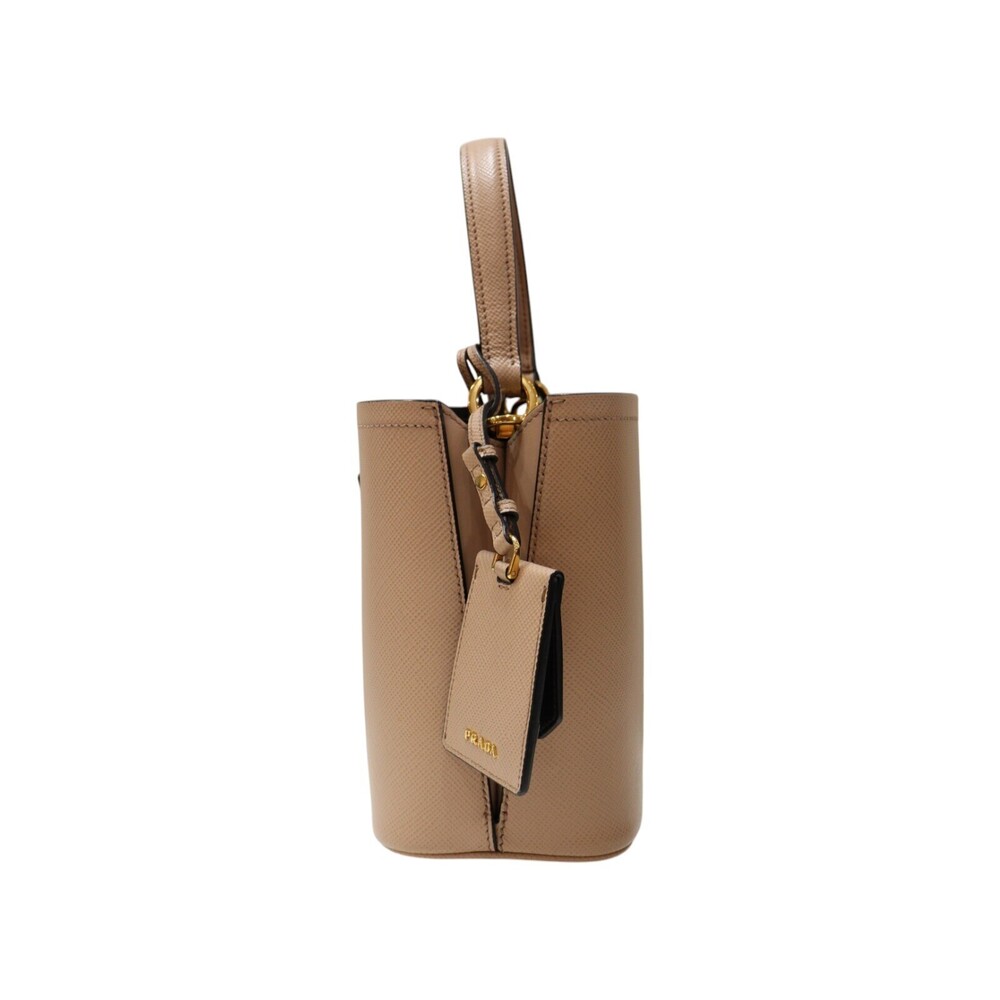 Prada Bag Handbag Leather Panier Saffiano Shoulder Classic